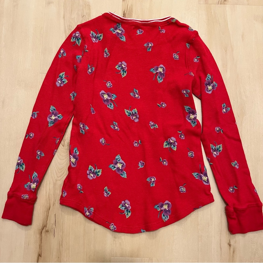 2pk Old Navy L(10-12) long sleeve thermal tees floral - Picture 8 of 8